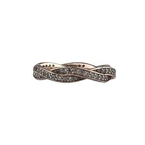 Pandora Twist of Fate CZ Rose Gold Plated Ring Size 7
